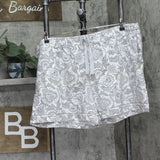 Vera Bradley Cotton Pajama Set Button-up Shirt and Shorts Java Lace Gray 2XL