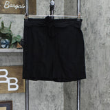 Nine West Womens Paperbag Belted Shorts 165fb2bea1aa89 Black M