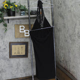 Taboo Womens Plus Size Knit Halter Sequin Dress Black 3X