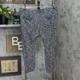 SO Womens Knit Lightweight Sweater Unlined Leggings Black Marble XL