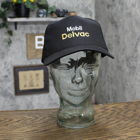 Mens Mobil Delvac Snapback Trucker Hat 16697475fb0228 Black OS