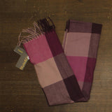 Style & Co. Womens Chevron Weave Buffalo Scarf SC9542507 Wine Purple Multi