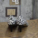 Bandolino Womens Vintage Stiletto Open Toe Heels 1673fe6604a58e Black / White 6M