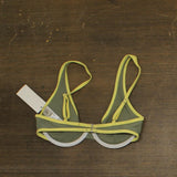 Salt + Cove Juniors Plunge Underwire Bikini Swim Top Green / Yellow S