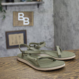 Teva Womens Original Universal Slim Lea Sport Sandal Burnt Olive Green 9M