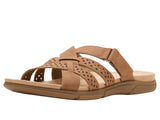Easy Spirit Melinna Womens Strappy Slip On Sandal SEMELINNA3 Medium Brown 7M