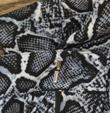 Nina Parker Women's Snake Print Pants Trousers Zip Fly Blue Snake Multi 0X