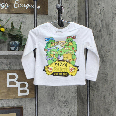 Teenage Mutant Ninja Turtles Boys Long Sleeve Graphic T-shirt Heather Gray 7-8