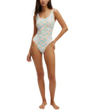 Cotton On Scoop-Back One-Piece Swimsuit With Floral Print White Multi S