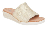 JBU By Jambu Casual Fashion Slip On Wedge Sandal Cream / Champagne Brown 9M