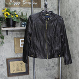 Cole Haan Women's Racer Jacket With Quilted Panels 356M2185 Black XL