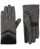 Isotoner Signature Womens Rib-Knit Fleece-Lined Gloves 515M2 Black Multi L/XL