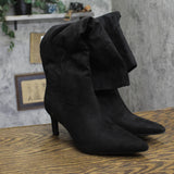 A New Day Womens Justice Boots Faux Suede 94568877 Black 7.5M-WC