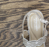 Easy Spirit Womens Daana Block Heel Sandals SEDAANA2 Silver Brown / Natural 7M