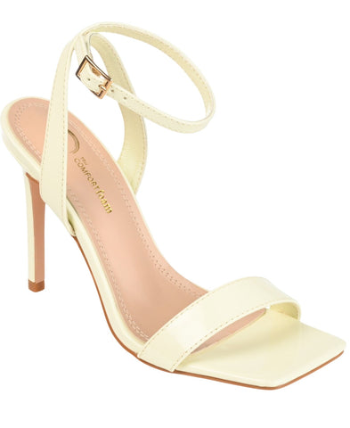 Journee Collection Dorian Strappy Stiletto Sandals DORIAN-PUMPS Off White 8M