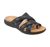 Easy Spirit Womens Westly Strappy Toe Loop Slide Sandals SEWESTLY3 Black 9M