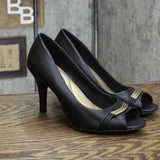 Dexflex Comfort Womens Pumps Heels Faux Leather Shoes 166671a1ae639a Black 10W