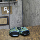 INC International Concepts Womens Tianah Embellished Flat Sandals Blue Bling 5M