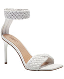 I.N.C. International Concepts Adalie Faux Leather Braided Ankle Heels White 9.5M