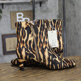 A New Day Tigris Block Heel Ankle Boots 94568624 Tiger Print Brown 6M