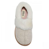 Dluxe By Dearfoams Womens June Felted Closed Back Slippers Oatmeal Gray M (7-8)