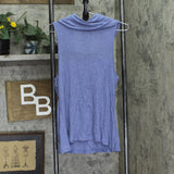 Ultra Flirt Juniors Knit Sleeveless Cowl-Neck Top 3C222MC Blue L