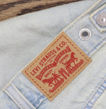 Levi's Baggy Jeans Button Fly High Rise Relaxed Straight Leg On Blast Blue 28X31