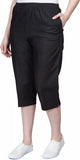 Alfred Dunner Women's Elastic Waist Jeans 09710 Black 8P