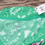 Jenni Womens Long-Sleeve Pajama Shirt Top 100173606MS Doodle Holiday Green 2XL