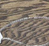 Calvin Klein Sterling Silver Mariner Link Flat Chain Necklace Silver Gray 20"