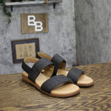 Easy Spirit Lana Double Strap Slingback Sandal SELANA2 Black / Brown 6.5M