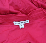 And Now This Womens Cutout Fit & Flare Puff Sleeve Dress Pomegranate Red M