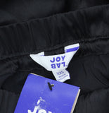 Joylab Womens Low-Rise Satin Tear Away Track Pants 94628888 Black / Tan 2XS