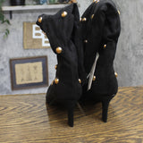 A New Day Womens Justice Boots Faux Suede Studded 94568946 Jet Black 9.5M