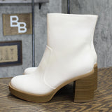 Universal Thread Jenna Platform Boots with Memory Foam Insole Off White 8.5M