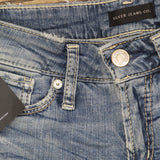 Silver Jeans Co. Mid Rise Curvy Fit Capri Jeans Luxe Stretch Indigo Blue 25x23