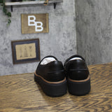 Clarks Sharon Gracie Leather Platform Loafer 26156816 Black 8W