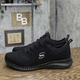 S Sport By Skechers Mens Relaxed Fit Memory Foam Slip On Sneakers Black 10.5