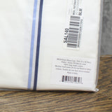 Matouk Essex 350 TC Set of 2 Cotton Pillowcases Navy Blue / White King