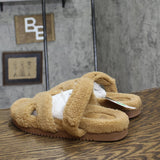 Wild Fable Womens Hayley Shearling Sandals 90870705 Tan Brown 10M