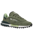 Lacoste Mens Elite Active Lace Up Trail Low Top Sneakers Green / Gray 8.5M