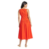 Universal Thread Womens Tie-Waist Midi A-Line Dress 92968100 Red S