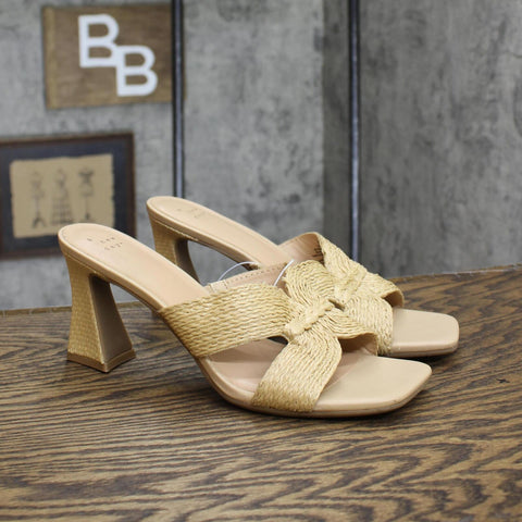 A New Day Women's Tia Mule Heels 89530591 Beige Brown 10M