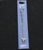 Crystale by L & J Pendant Swarovski Crystal Anklet Silver Gray / Clear 8" + 1.5"