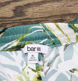 Bar III Womens Floral Drawstring Pull On Pants Green Multi XL