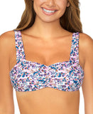 Raisins Juniors Beachy Printed Bralette Bikini Top N711109 Purple Multi S