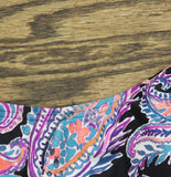 Island Escape Karma Paisley Tiered Tankini Swim Top E770260 Black Multi 20W