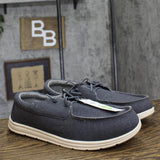 Goodfellow & Co Mens Oskar Beach Canvas Sneakers Pull On Charcoal Gray 10.5