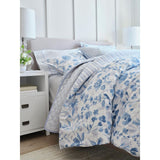 IZOD 2-Piece Felicity Floral Cotton Reversible Comforter Set Blue Floral Twin