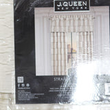 J. Queen New York Straight Valance Patterned Flax Brown 18"x88